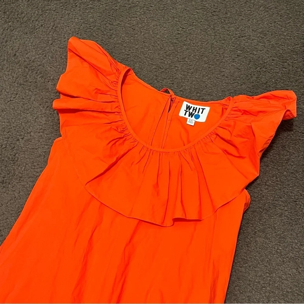 Anthropologie WHIT TWO Flouncy Ruffle Midi Dress